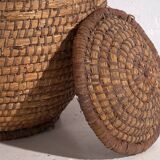 Antique wicker basket with lid (c.1920) #2