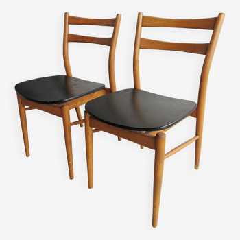 Vintage pair of scandinavian chairs 1960's