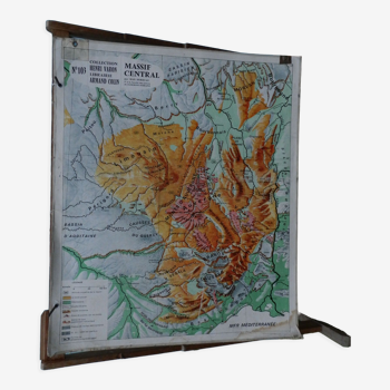 Map of school geography, the MASSIF CENTRAL