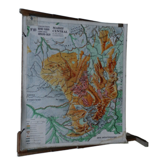 Map of school geography, the MASSIF CENTRAL