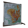 Carte de géographie d'école le massif central