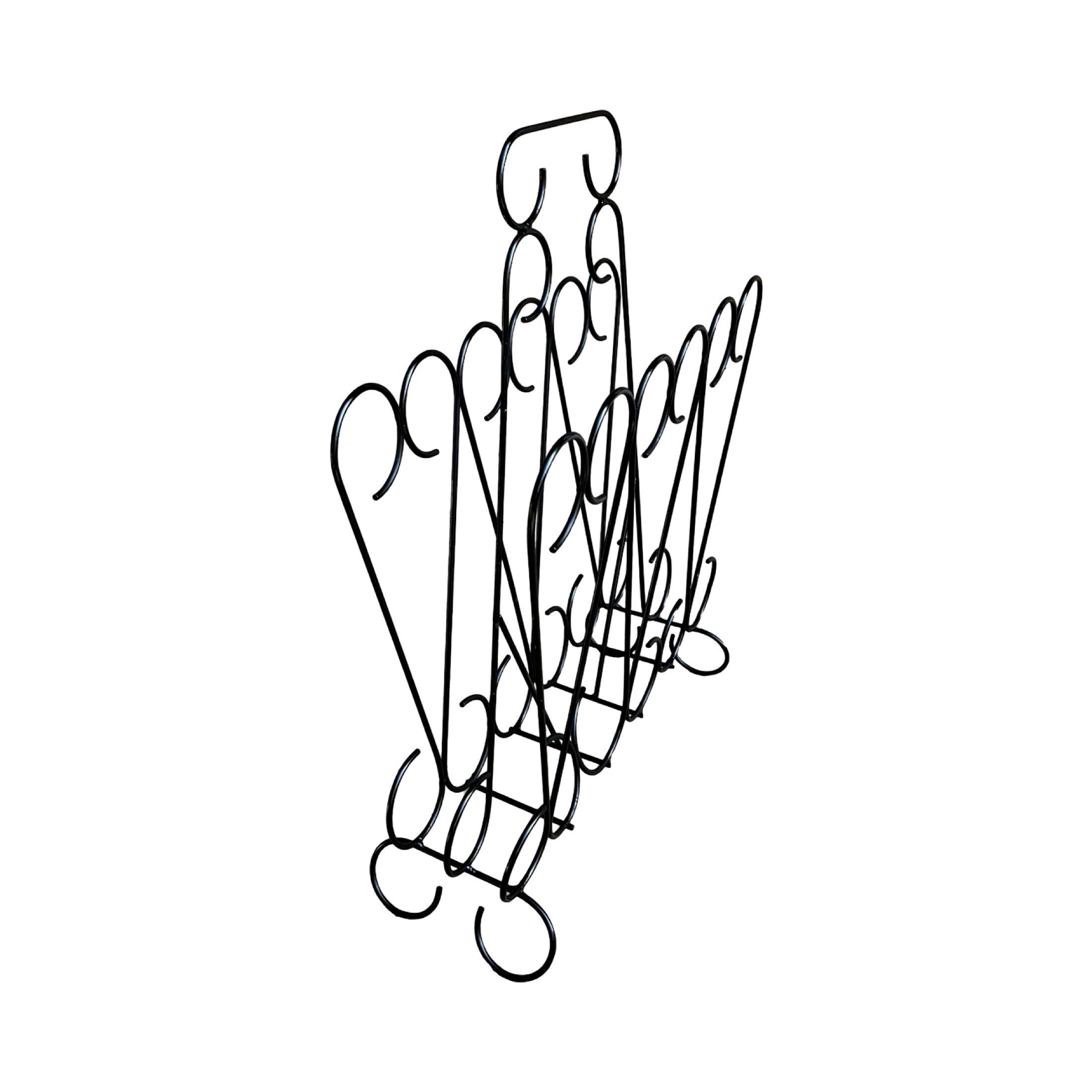 Openwork metalwork newspaper rack, Belgium 1970s