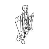 Openwork metalwork newspaper rack, Belgium 1970s