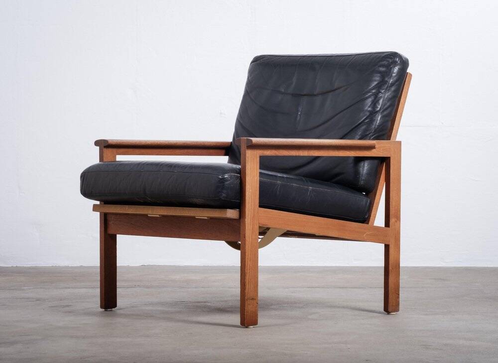 Vintage Danish Lounge Chairs in Teak by Illum Wikkelsø, 1950s, Set of 2