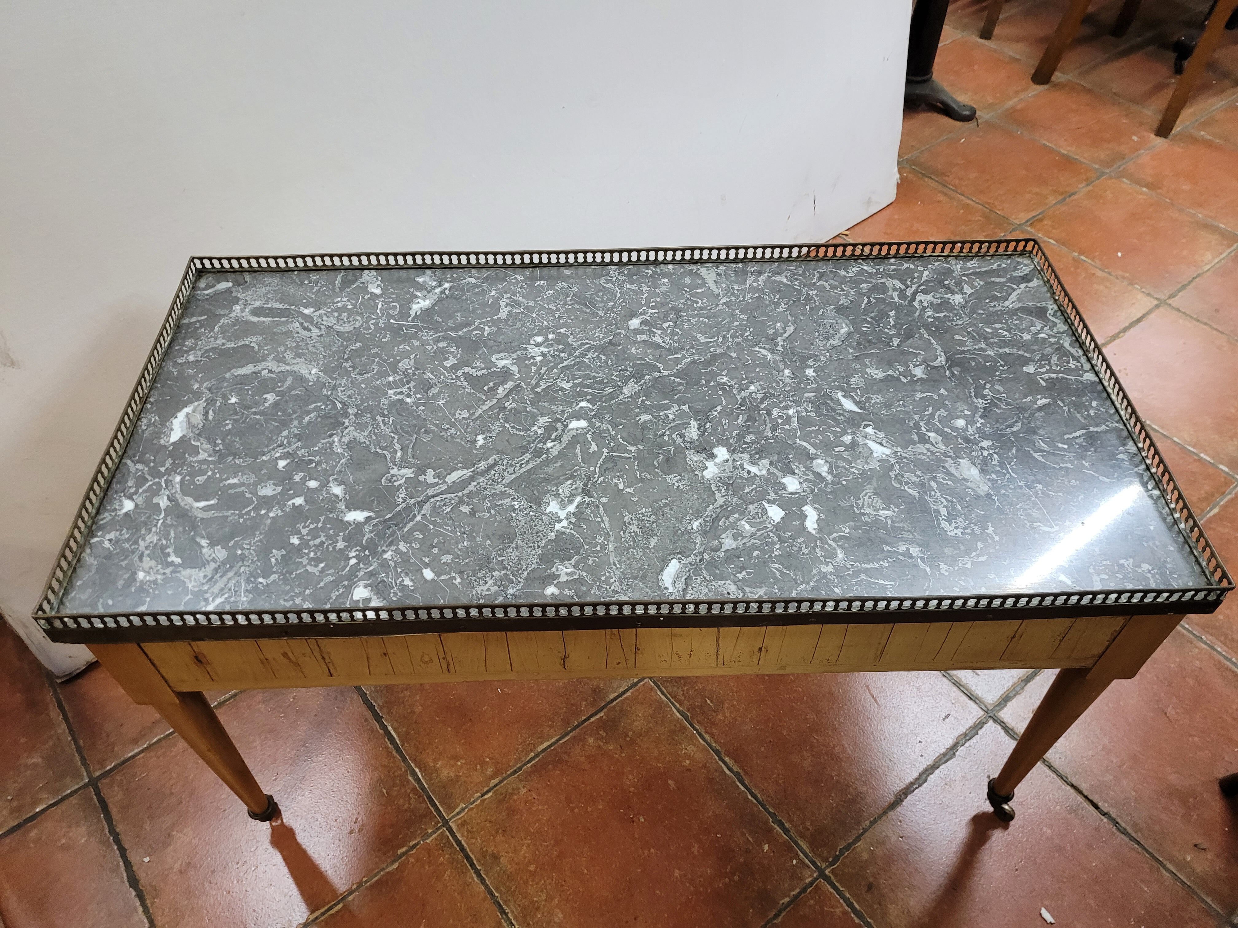 Louis XVI style cherry wood coffee table