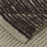 3x11 Vintage Dark Brown Super Soft Kilim Runner Rug, 94x345Cm