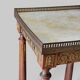 Mahogany, marble and bronze side table / guéridon in Louis XVI style.