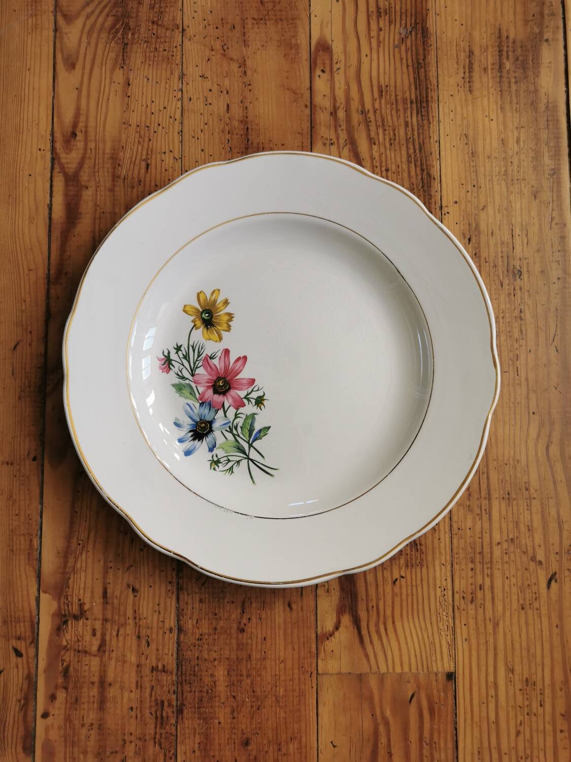 Vintage round dish L'Amandinoise Printemps