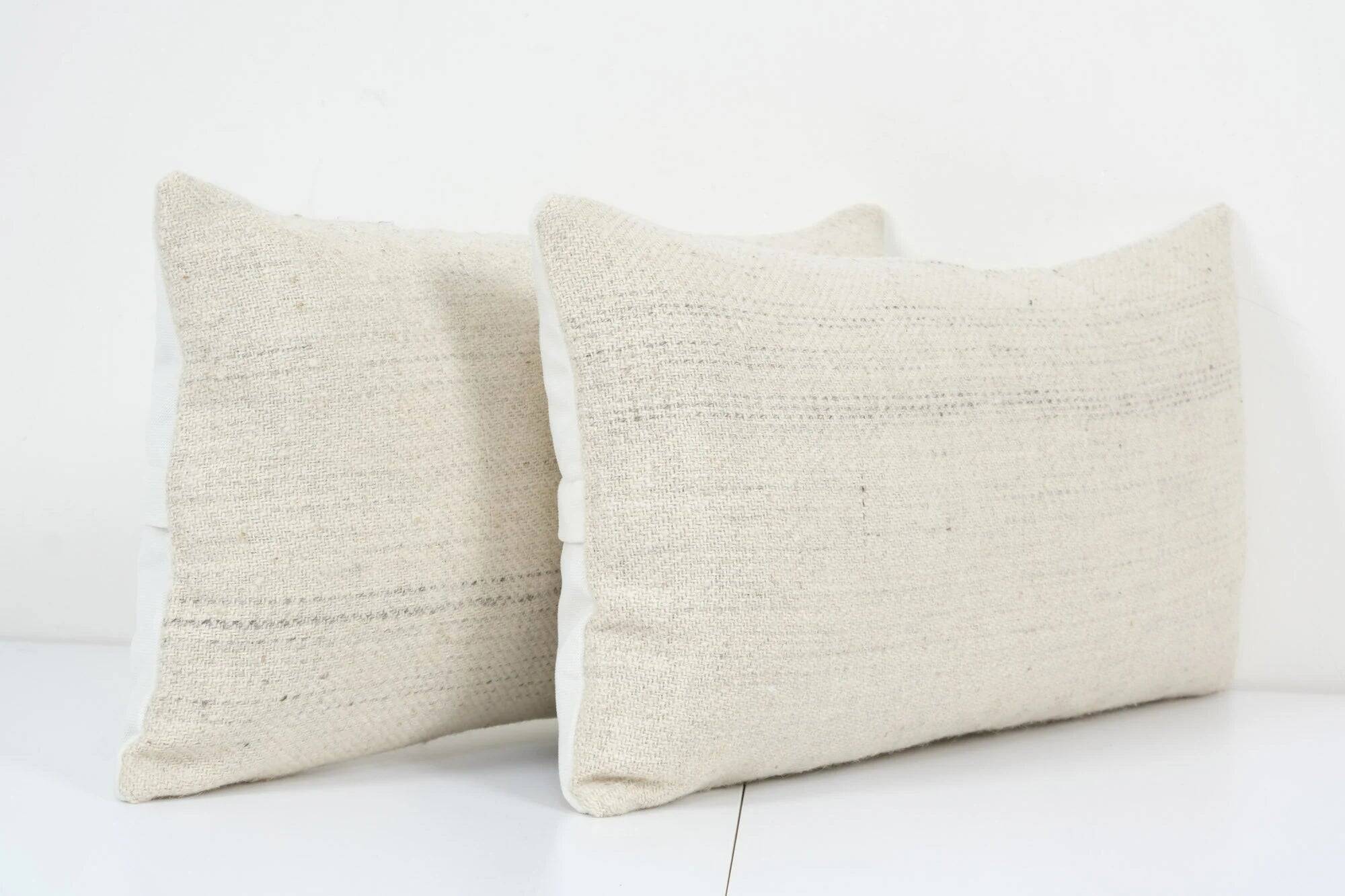 Set of 2 vintage kilim cushion covers 30x61 cm