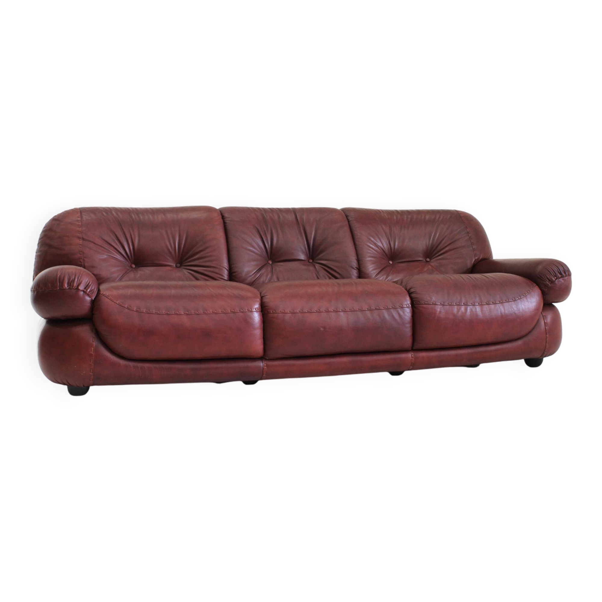 Sapporo Italian leather sofa Mobil Girgi 70s
