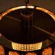Vintage glass suspension, Danish design, mid-century hanging.