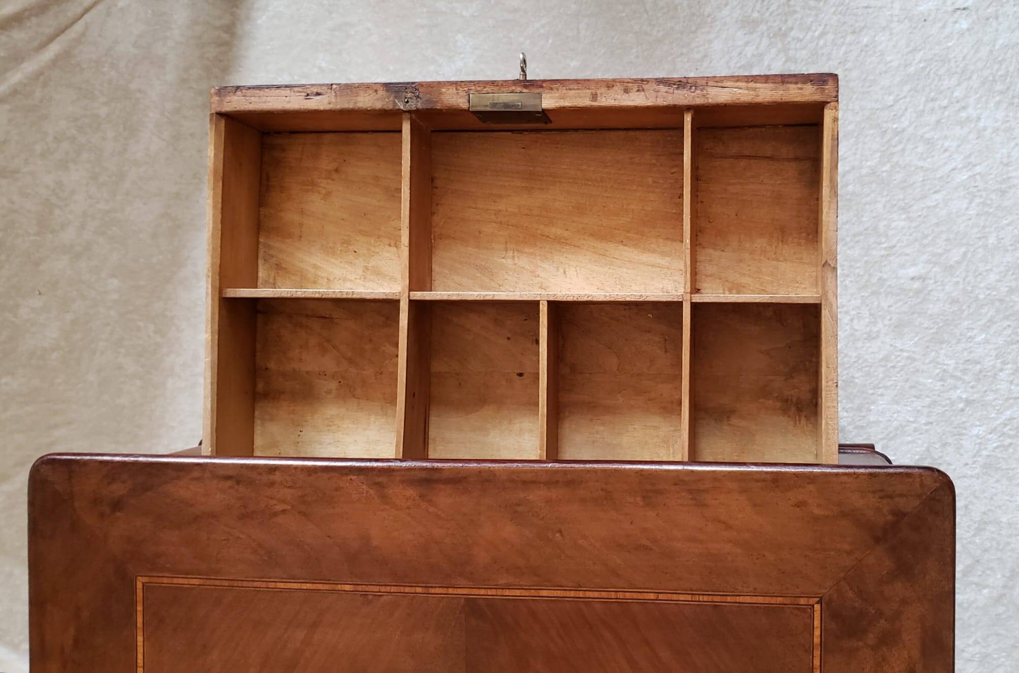 Walnut work table circa 1840.