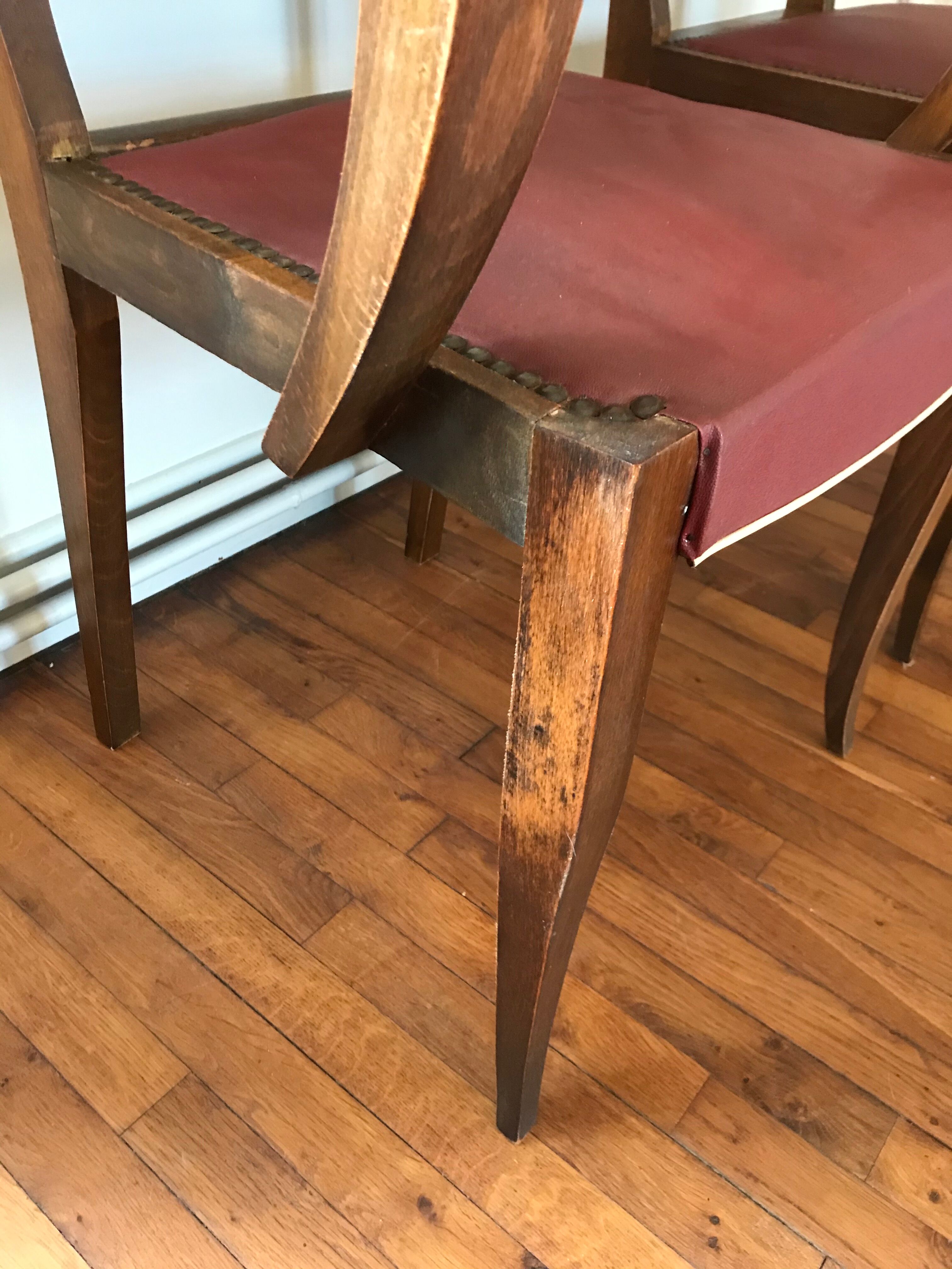 Pair of bridges art deco armchairs