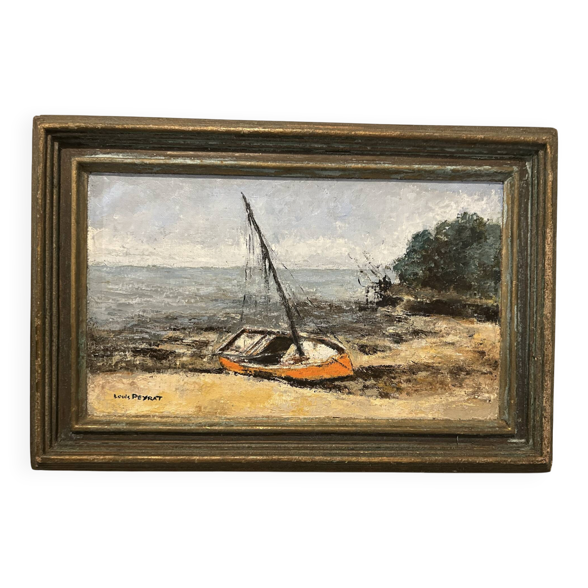 Tableau, marine de Louis Peyrat (1911-1999)