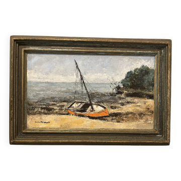 Tableau, marine de Louis Peyrat (1911-1999)