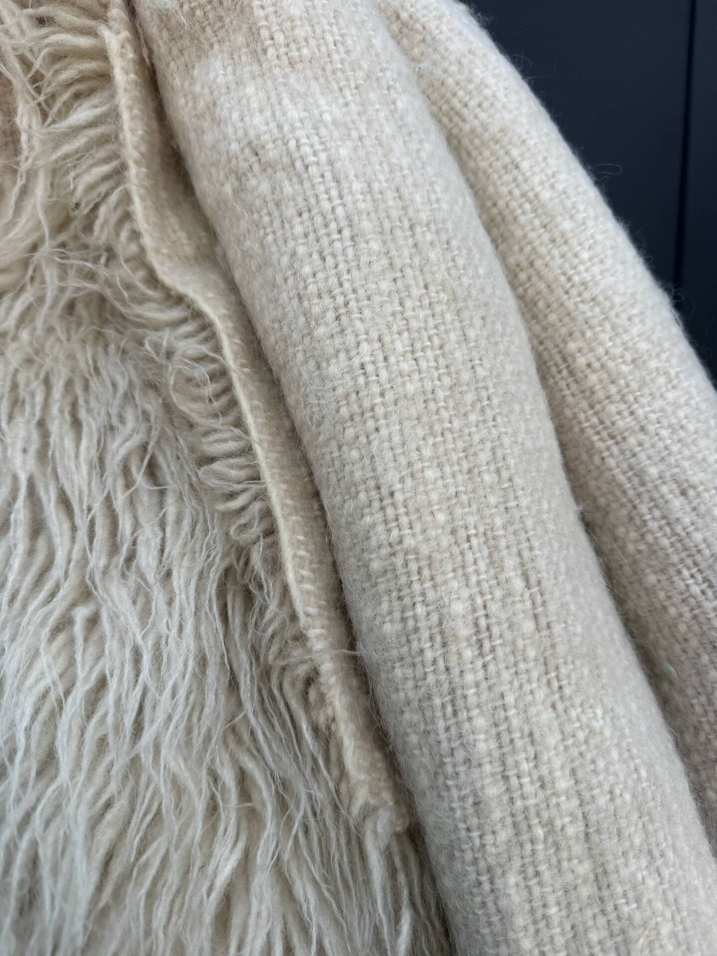 Large Scandinavian Rya rug wool from the 1960s.