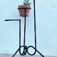 Vintage geometric steel plant holder
