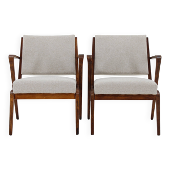 1960s Selman Selmanagic Pair of Restored Armchairs by VEB Deutsche Werkstätten Hellerau, Germany