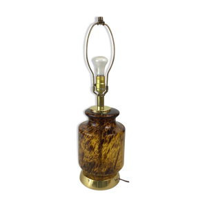 Lampe en verre ambré