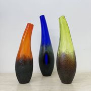 Ensemble de 3 vases Moonlanding de Monica Backstrom pour Kosta Boda Sweden