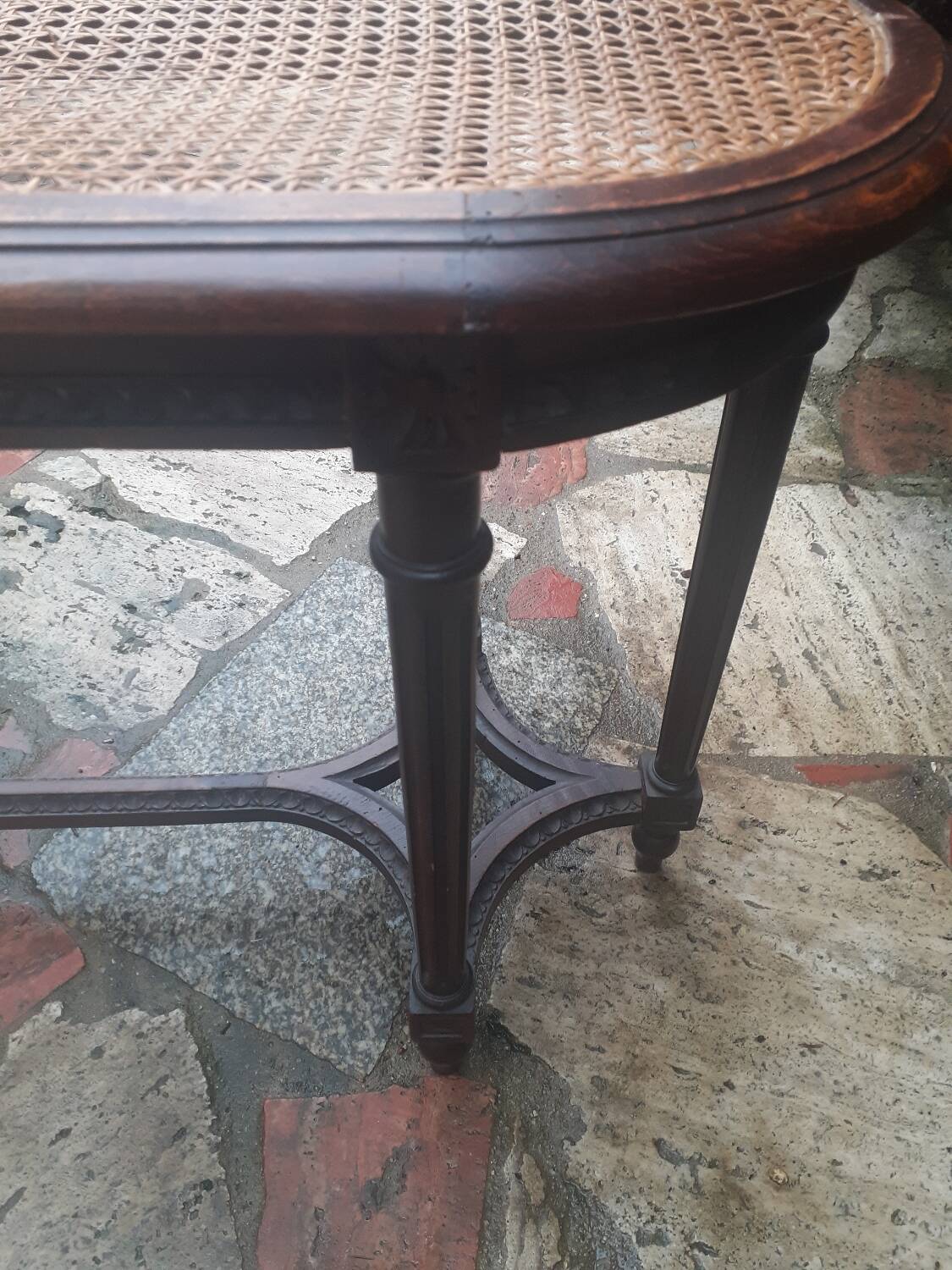 Cannes Louis XVI style wooden bench