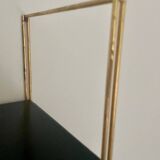 Modular vintage wall shelf, black and red metal circa 1960s