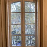 Window with interior shutters