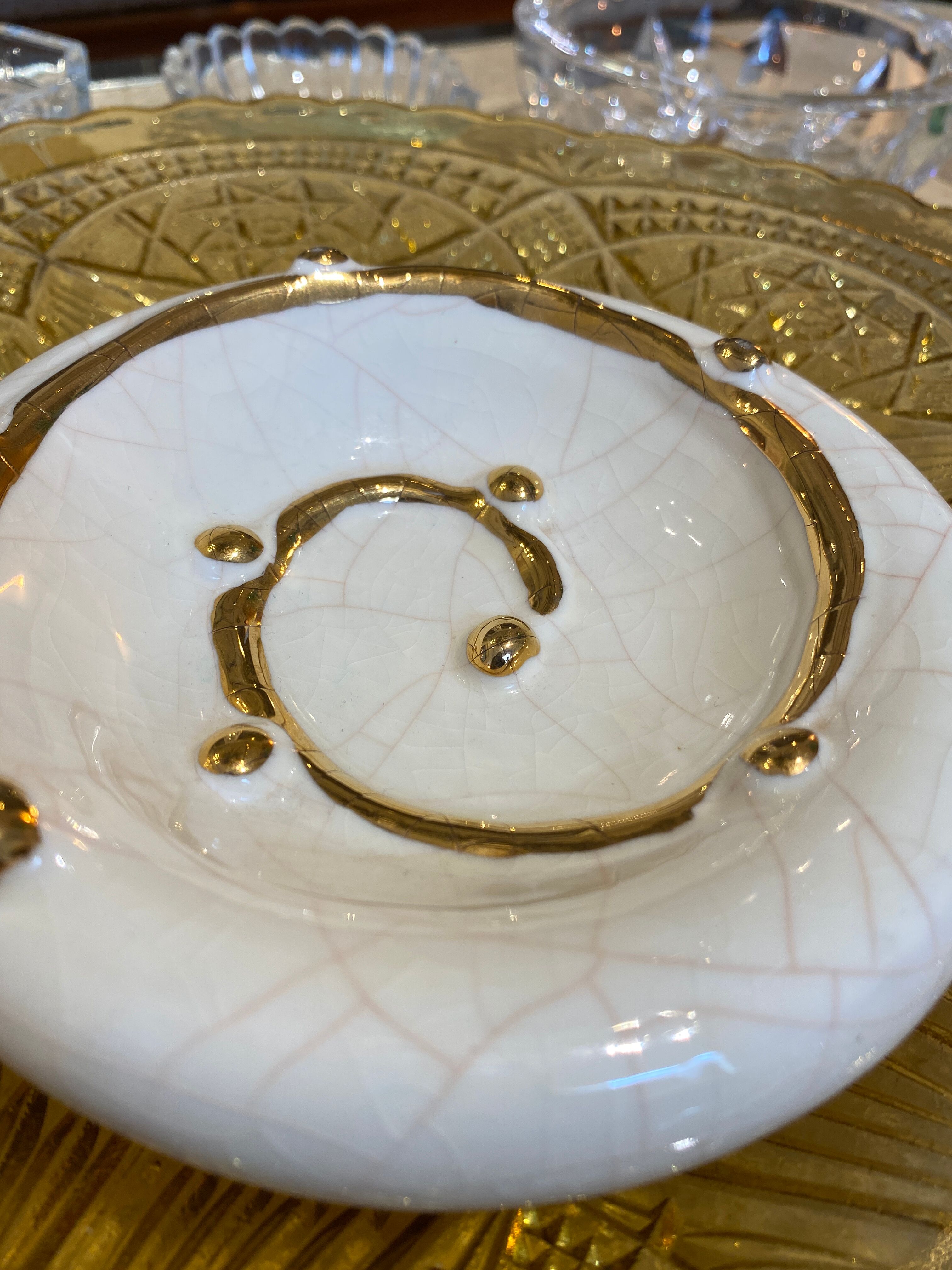 Empty pocket in Longwy earthenware