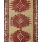Vintage Kilim Rug 1980s Beige Terracotta Wool Flatweave 290 x 175 cm