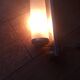 Art deco sand-glass wall light
