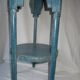 Blue wood side table
