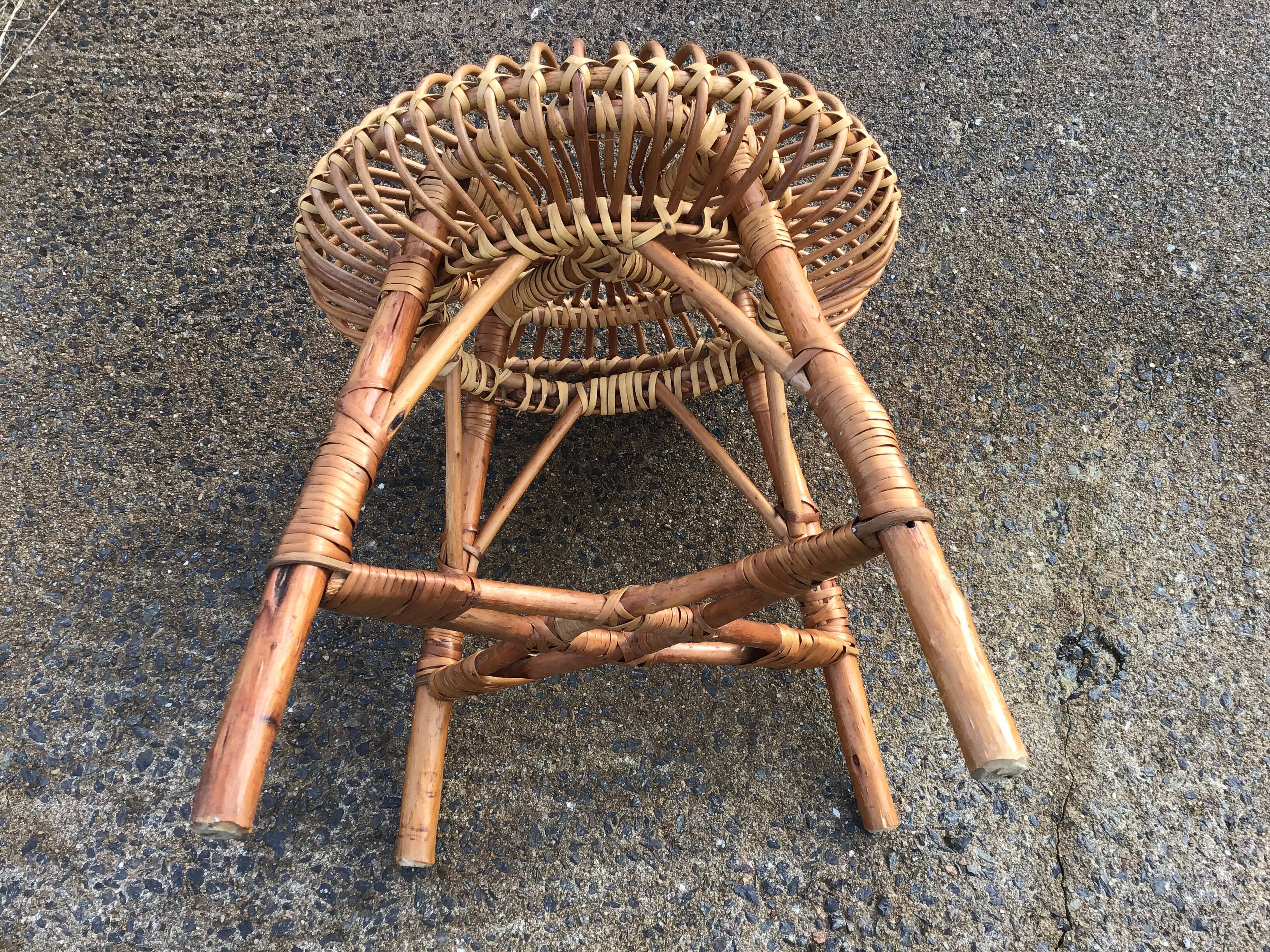 Rattan stool