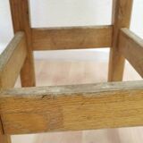 Tabouret de bar vintage en chêne (1 sur 2) : chaise haute industrielle yougoslave des années 1980