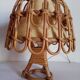 Paire de lampes bambou années 70