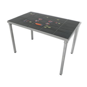 table à carreaux, table basse avec 15 carreaux