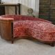 Art Deco "Kidney" sofa in mahogany veneer, 1930s