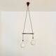 Danish Opaline and Teak Cascading Lamp by Nordisk Solar