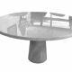 Table à manger vintage en marbre blanc de Carrare , Italie 1970'