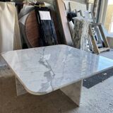 100% calacatta marble square table