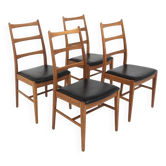 4 chaises scandinaves en teck, Suède, 1960