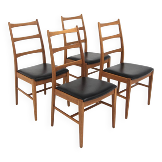 4 chaises scandinaves en teck, Suède, 1960