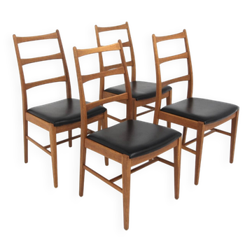 4 chaises scandinaves en teck, Suède, 1960
