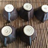 Series of 5 sandstone cups