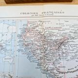 The French Empire, original map printed in 1892.
