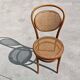 Paire de chaises en cannage et bois courbé par Mundus