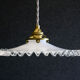 Old white opaline pendant lamp delivered with new cable and new socket