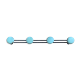 Mint-colored metal wall coat holder