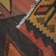 Rug & Kilim Rust Geometric Runner, Handmade Tribal Wool Flatweave, Boho Hallway Rug