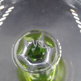 Set of 8 Roemer wine glasses in colored crystal Val Saint Lambert Mod "Saumur"