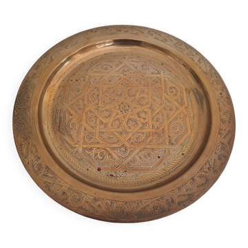 Large engraved metal plate